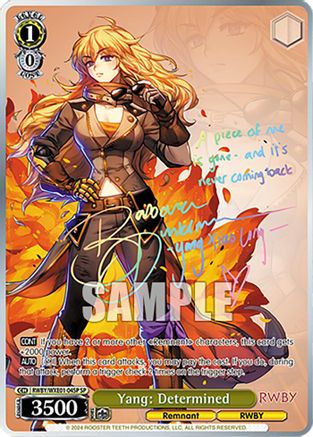 Yang: Determined (SP) - RWBY/WXE01-04SPSP - Special Rare