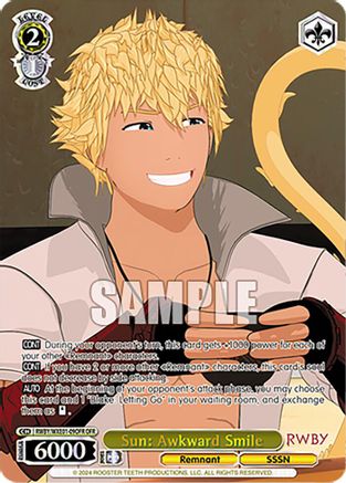 Sun: Awkward Smile (OFR) - RWBY/WXE01-09OFROFR - Over-Frame Rare