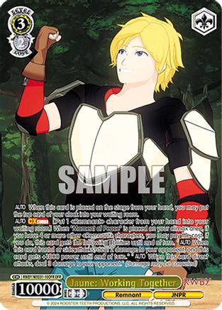 Jaune: Working Together (OFR) - RWBY/WXE01-10OFROFR - Over-Frame Rare