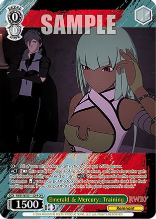 Emerald & Mercury: Training (OFR) - RWBY/WXE01-13OFROFR - Over-Frame Rare