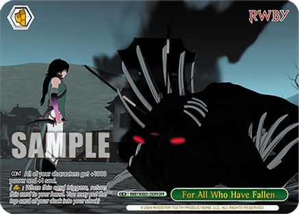 For All Who Have Fallen (OFR) - RWBY/WXE01-25OFROFR - Over-Frame Rare