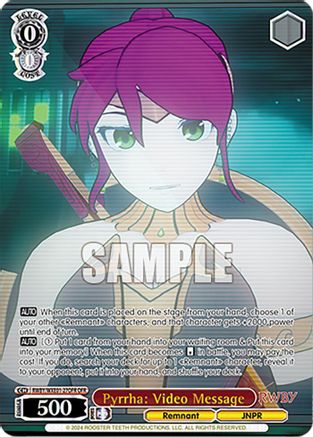 Pyrrha: Video Message (OFR) - RWBY/WXE01-27OFROFR - Over-Frame Rare