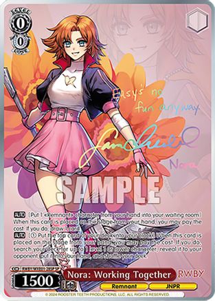 Nora: Working Together (SP) - RWBY/WXE01-28SPSP - Special Rare