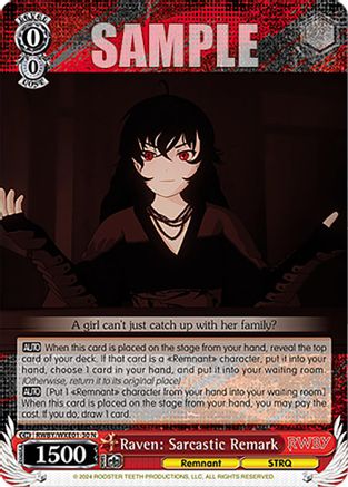 Raven: Sarcastic Remark - RWBY/WXE01-30N - Normal