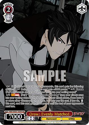 Qrow: Evenly Matched (OFR) - RWBY/WXE01-39OFROFR - Over-Frame Rare