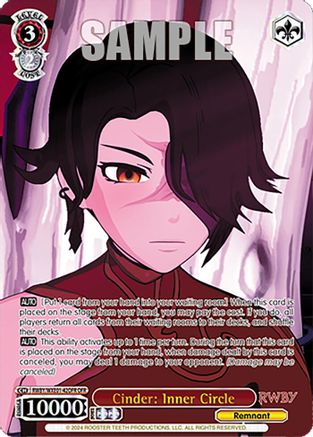 Cinder: Inner Circle (OFR) - RWBY/WXE01-42OFROFR - Over-Frame Rare