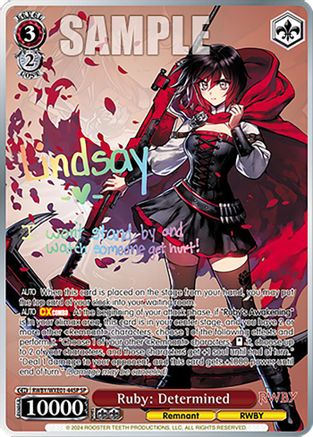 Ruby: Determined (SP) - RWBY/WXE01-44SPSP - Special Rare