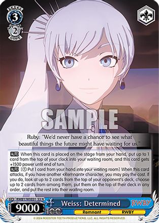 Weiss: Determined - RWBY/WXE01-53N - Normal