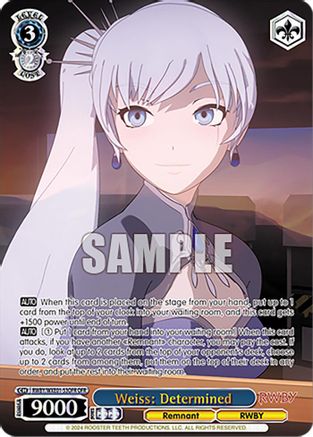 Weiss: Determined (OFR) - RWBY/WXE01-53OFROFR - Over-Frame Rare