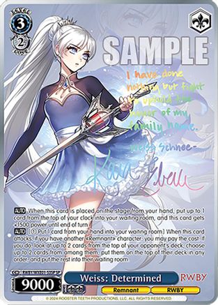 Weiss: Determined (SP) - RWBY/WXE01-53SPSP - Special Rare