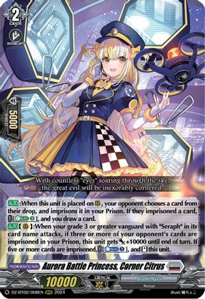 Aurora Battle Princess, Corner Citrus - DZ-BT02/008EN - Triple Rare