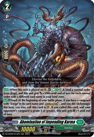 Abomination of Impending Karma - DZ-BT02/014EN - Triple Rare
