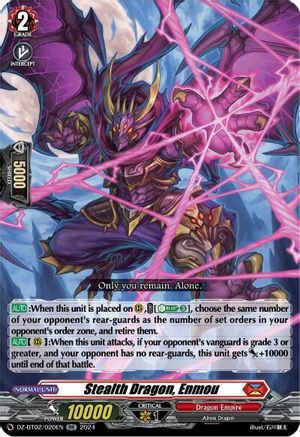 Stealth Dragon, Enmou - DZ-BT02/020EN - Double Rare