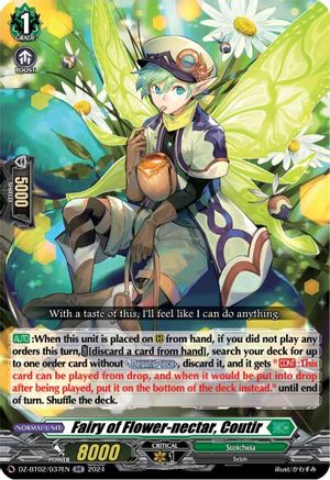 Fairy of Flower-nectar, Coutir - DZ-BT02/037EN - Double Rare