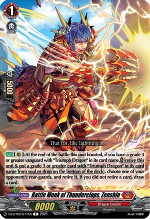 Battle Monk of Thunderclaps, Zenshin - DZ-BT02/071EN - Common