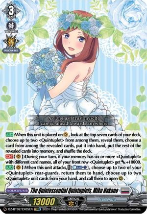 The Quintessential Quintuplets, Miku Nakano (EXRRR) - DZ-BT02/EX05EN - Extra Triple Rare