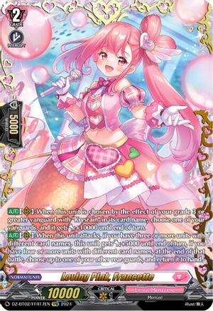 Loving Pink, Francette (FFR) - DZ-BT02/FFR17EN - Double Frame Rare