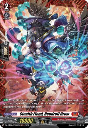 Stealth Fiend, Beadroll Crow (FR) - DZ-BT02/FR06EN - Frame Rare