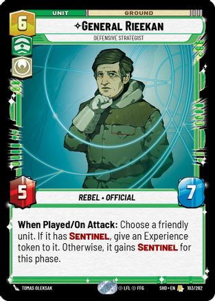 General Rieekan - Defensive Strategist - 103/262 - Rare