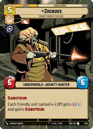 Zuckuss - Bounty Hunter for Hire (Hyperspace) - 459 - Uncommon