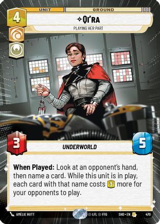 Qi'ra - Playing Her Part (Hyperspace) - 470 - Rare