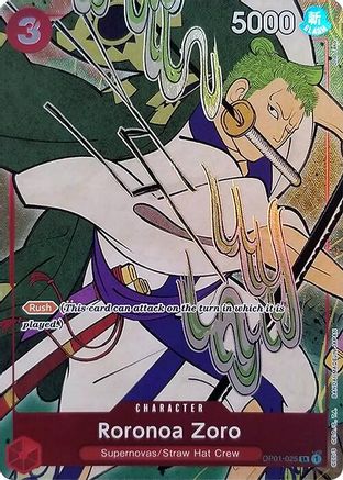 Roronoa Zoro (English Version 1st Anniversary Set) - OP01-025 - Super Rare