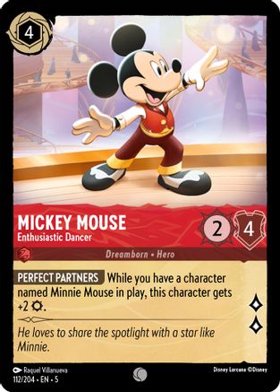 Mickey Mouse (Enthusiastic Dancer) - 112/204 - Common