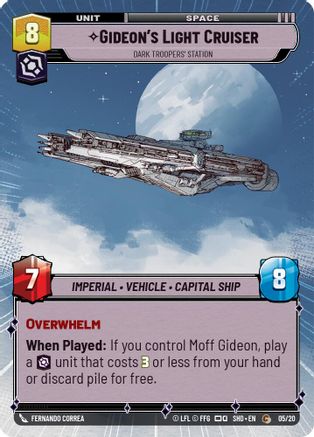 Gideon's Light Cruiser - Dark Troopers' Station (Hyperspace) - Weekly Play Promo - 05/20 - Common