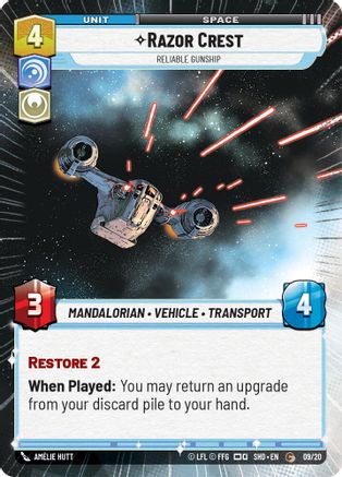 Razor Crest - Reliable Gunship (Hyperspace)  - Weekly Play Promo - 09/20 - Common