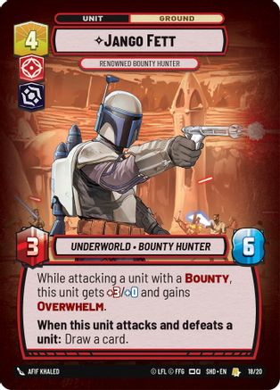 Jango Fett - Renowned Bounty Hunter - Weekly Play Promo - 18/20 - Rare