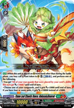 Flame Leaf Chaotic Dance, Hakusui&Remred - DZ-SS01/015EN - Triple Rare