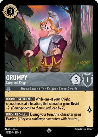 Grumpy (Skeptical Knight) - 186/204 - Super Rare