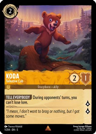 Koda (Talkative Cub) - 1/204 - Rare