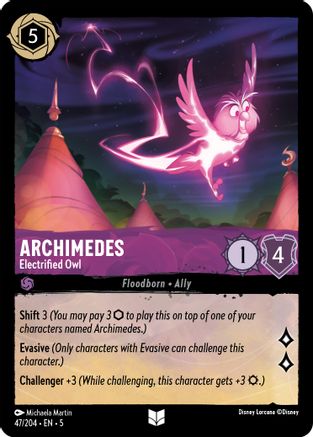 Archimedes (Electrified Owl) - 47/204 - Uncommon