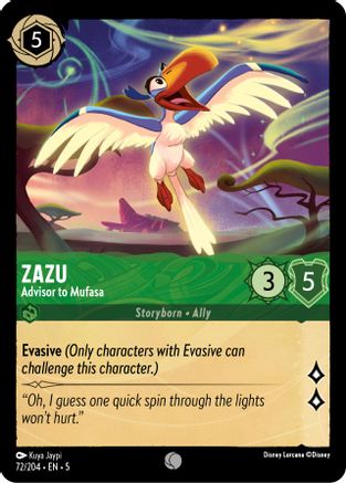 Zazu (Advisor to Mufasa) - 72/204 - Common