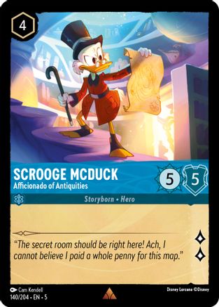 Scrooge McDuck (Afficionado of Antiquities) - 140/204 - Rare