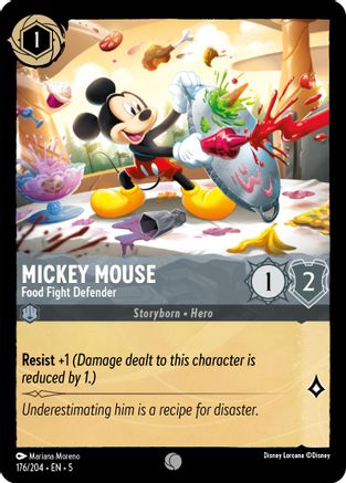 Mickey Mouse (Food Fight Defender) - 176/204 - Common