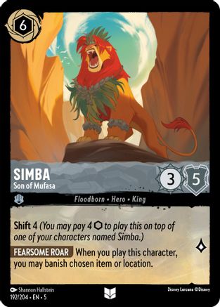 Simba (Son of Mufasa) - 192/204 - Uncommon