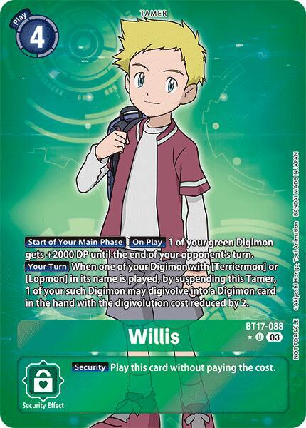 Willis (Box Topper) - BT17-088 - Uncommon