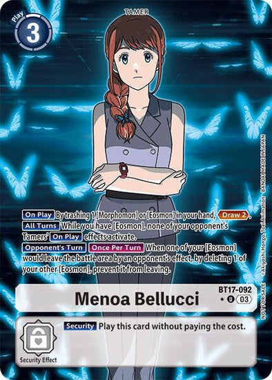 Menoa Bellucci (Box Topper) - BT17-092 - Uncommon