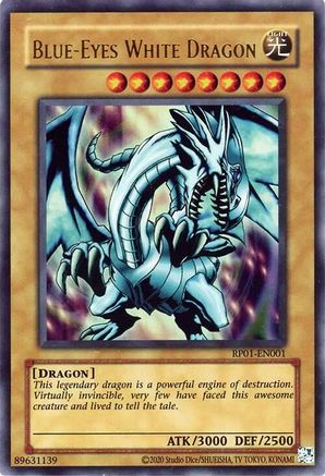 Blue-Eyes White Dragon (2020 Date Reprint) - RP01-EN001 - Ultra Rare