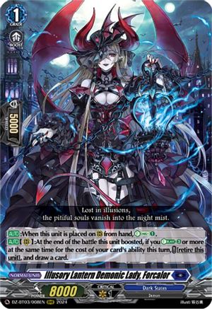 Illusory Lantern Demonic Lady, Forcalor - DZ-BT03/008EN - Triple Rare