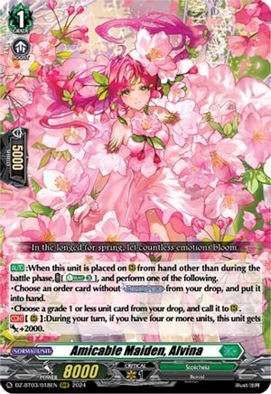 Amicable Maiden, Alvina - DZ-BT03/018EN - Triple Rare