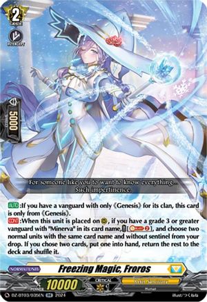 Freezing Magic, Froros - DZ-BT03/035EN - Double Rare