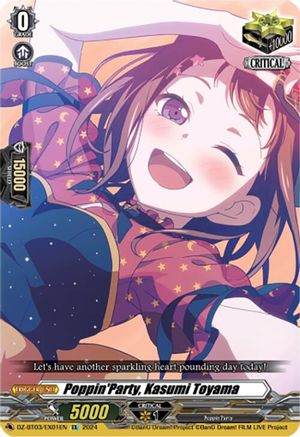 Poppin'Party, Kasumi Toyama (EX) - DZ-BT03/EX01EN - Extra Rare