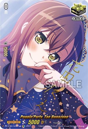 Poppin'Party, Tae Hanazono (EX) (Foil) - DZ-BT03/EX02EN-S - Extra Rare (Signature)