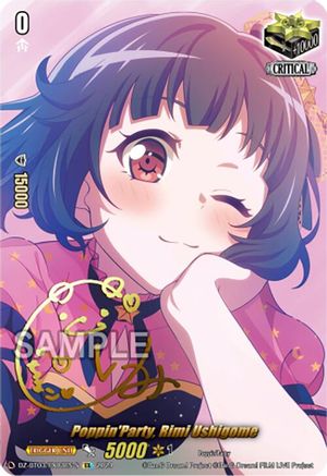 Poppin'Party, Rimi Ushigome (EX) (Foil) - DZ-BT03/EX03EN-S - Extra Rare (Signature)