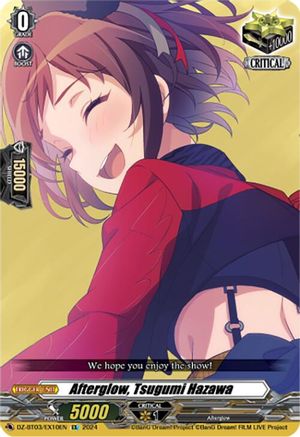 Afterglow, Tsugumi Hazawa (EX) - DZ-BT03/EX10EN - Extra Rare