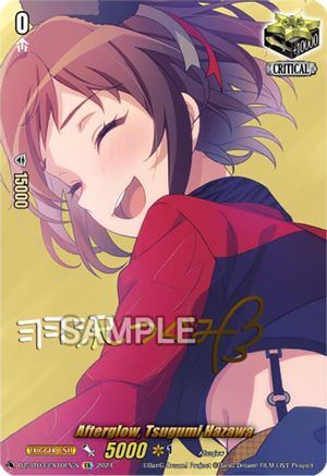 Afterglow, Tsugumi Hazawa (EX) (Foil) - DZ-BT03/EX10EN-S - Extra Rare (Signature)