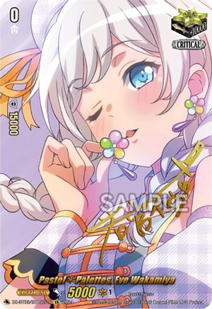 Pastel*Palettes, Eve Wakamiya (EX) (Foil) - DZ-BT03/EX15EN-S - Extra Rare (Signature)